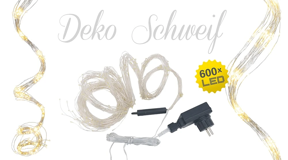 LED Deko-Lichterkette "Schweif" In Weiß 6 LED Deko-Lichterkette "Schweif" In Weiß – Bild 4