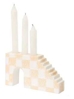 Kerzenhalter "Scala" In Beige - (B)19 X (H)10,5 X (T)4,5 Cm