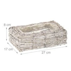 2 X Blumentopf In Weiß/ Natur - (B)27 X (H)8 X (T) 17 Cm 13 2 X Blumentopf In Weiß/ Natur - (B)27 X (H)8 X (T) 17 Cm -Heimdekoration relaxdays 2 x blumentopf in weiss natur b 27 x h 8 x t 17 cm 3