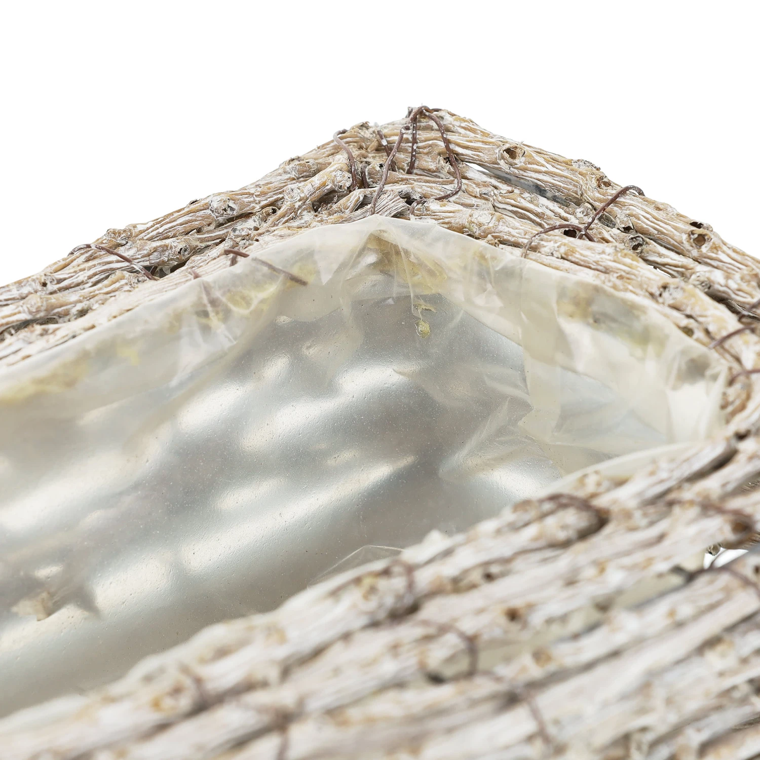 2 X Blumentopf In Weiß/ Natur - (B)27 X (H)8 X (T) 17 Cm 9 2 X Blumentopf In Weiß/ Natur - (B)27 X (H)8 X (T) 17 Cm – Bild 7