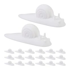 20x Türstopper "Schnecke" In Weiß