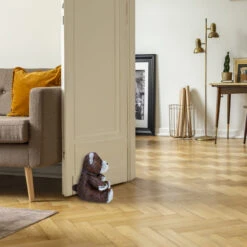 2x Türstopper "Bär" In Braun/Grau -Heimdekoration relaxdays 2x turstopper bar in braun grau 2