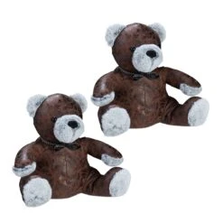 2x Türstopper "Bär" In Braun/Grau