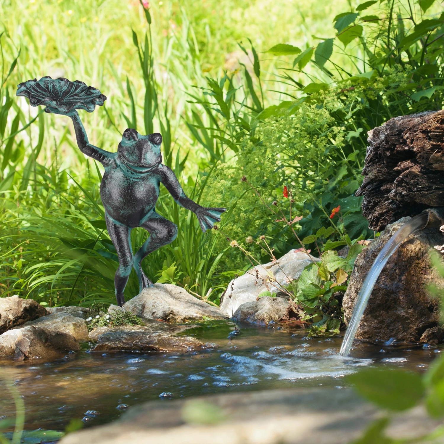 4 X Gartenfigur Frosch In Grün 4 4 X Gartenfigur Frosch In Grün – Bild 2