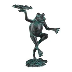 4 X Gartenfigur Frosch In Grün
