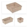 4x Aufbewahrungskorb In Weiß/ Braun 1 4x Aufbewahrungskorb In Weiß/ Braun -Heimdekoration relaxdays 4x aufbewahrungskorb in weiss braun