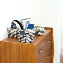 4x Aufbewahrungskorb In Weiß/ Braun -Heimdekoration relaxdays 4x aufbewahrungskorb in weiss braun 4