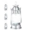 4x Sturmlaterne LED In Silber -Heimdekoration relaxdays 4x sturmlaterne led in silber