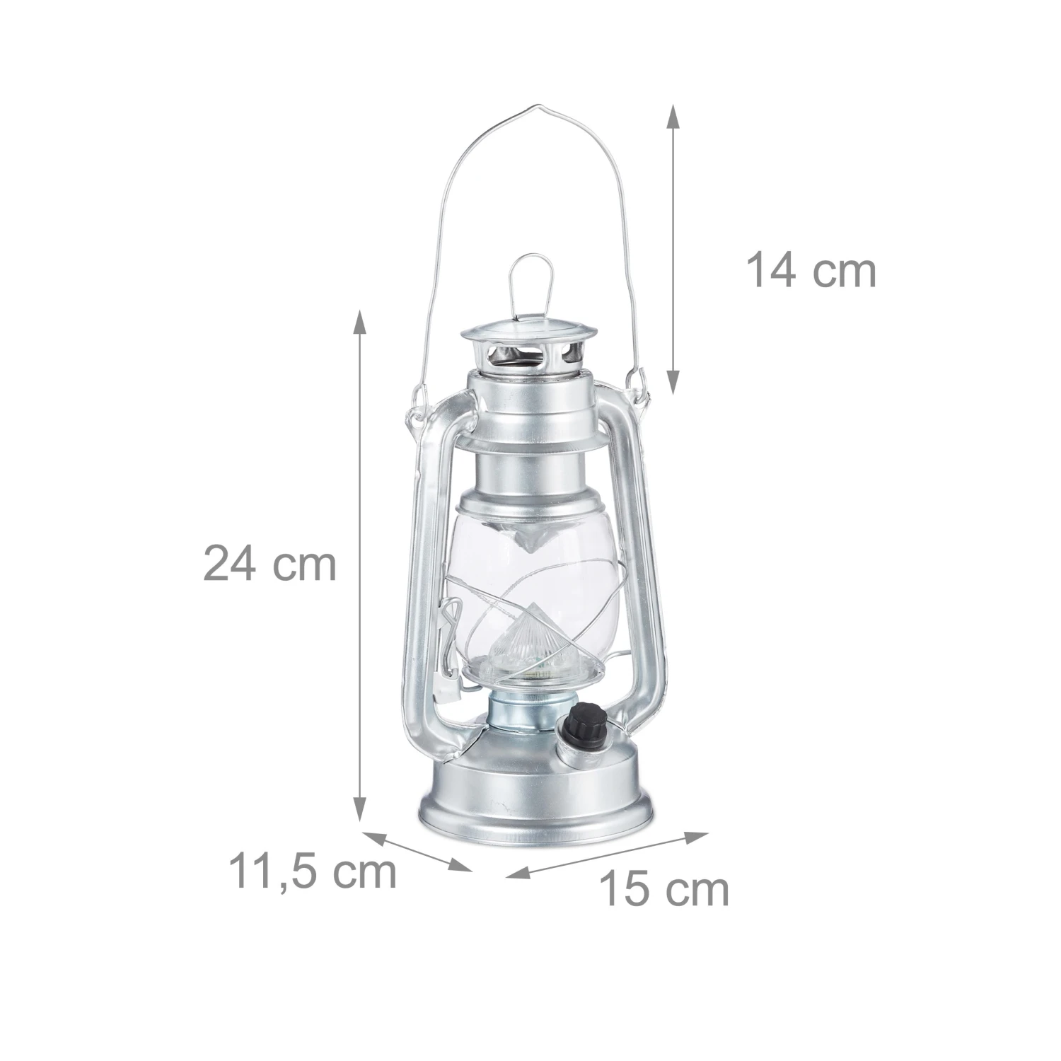 4x Sturmlaterne LED In Silber 6 4x Sturmlaterne LED In Silber – Bild 4