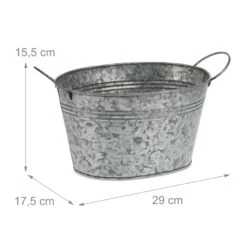 4x Zinkwanne In Silber - 4 L 13 4x Zinkwanne In Silber - 4 L -Heimdekoration relaxdays 4x zinkwanne in silber 4 l 3