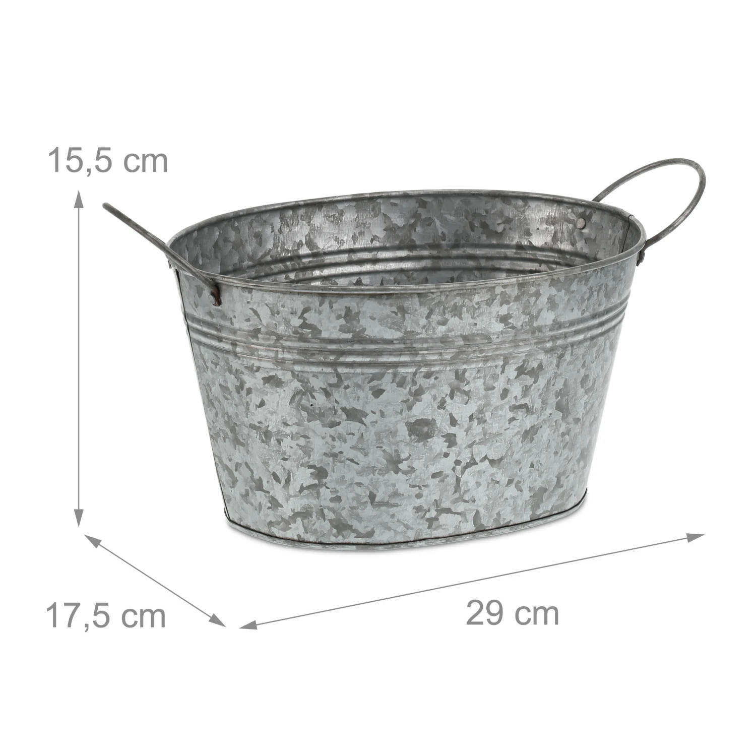 4x Zinkwanne In Silber - 4 L 6 4x Zinkwanne In Silber - 4 L – Bild 4