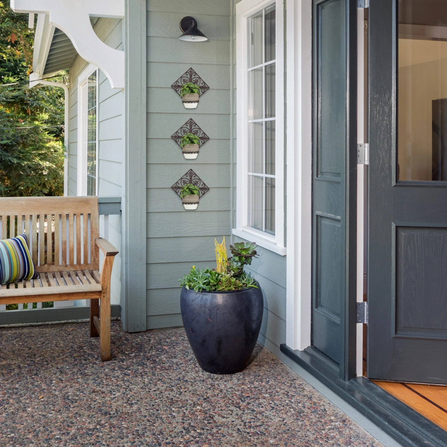 5 X Blumenhalter In Dunkelbraun - Ø 13 Cm 7 5 X Blumenhalter In Dunkelbraun - Ø 13 Cm – Bild 5