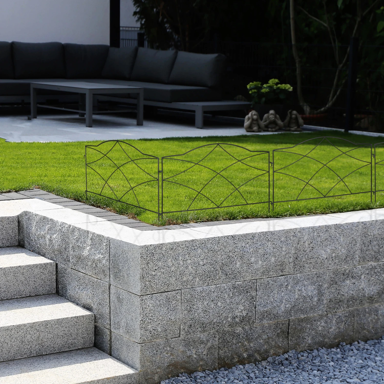 6 X Beetzaun In Schwarz 4 6 X Beetzaun In Schwarz – Bild 2