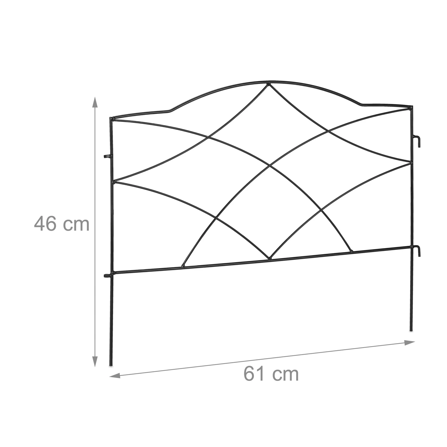 6 X Beetzaun In Schwarz 6 6 X Beetzaun In Schwarz – Bild 4