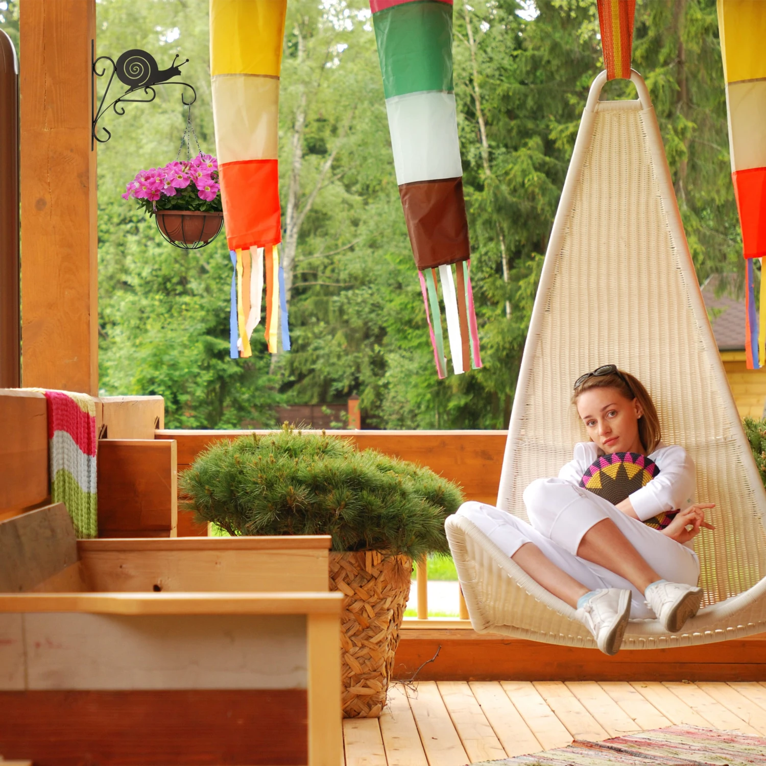 Blumenhaken "Schnecke" In Schwarz 3 Blumenhaken "Schnecke" In Schwarz – Bild 2