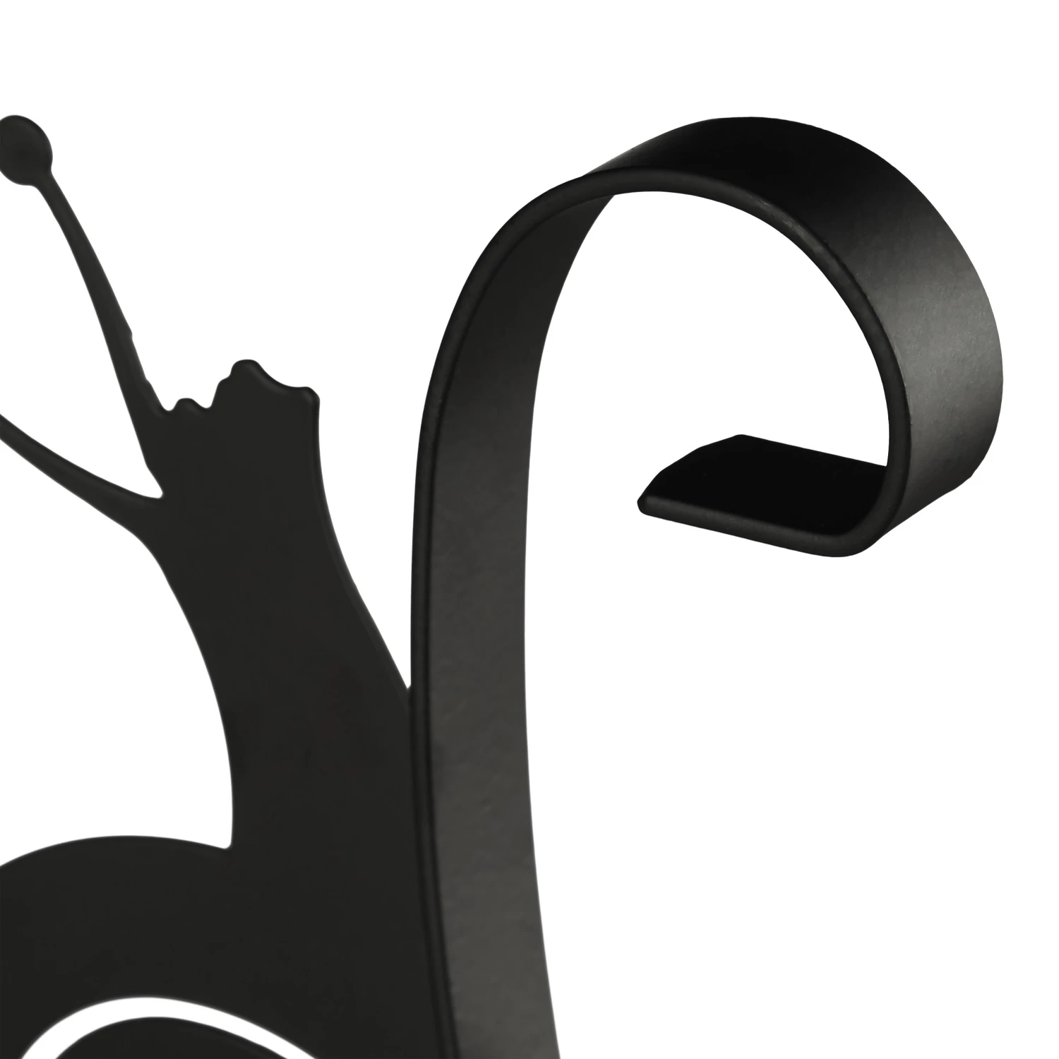 Blumenhaken "Schnecke" In Schwarz 7 Blumenhaken "Schnecke" In Schwarz – Bild 6