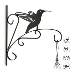 Blumenhaken Vogel In Schwarz