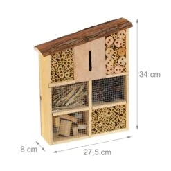 Insektenhotel In Natur - (B)27,5 X (H)34 X (T)8 Cm 13 Insektenhotel In Natur - (B)27,5 X (H)34 X (T)8 Cm -Heimdekoration relaxdays insektenhotel in natur b 27 5 x h 34 x t 8 cm 3