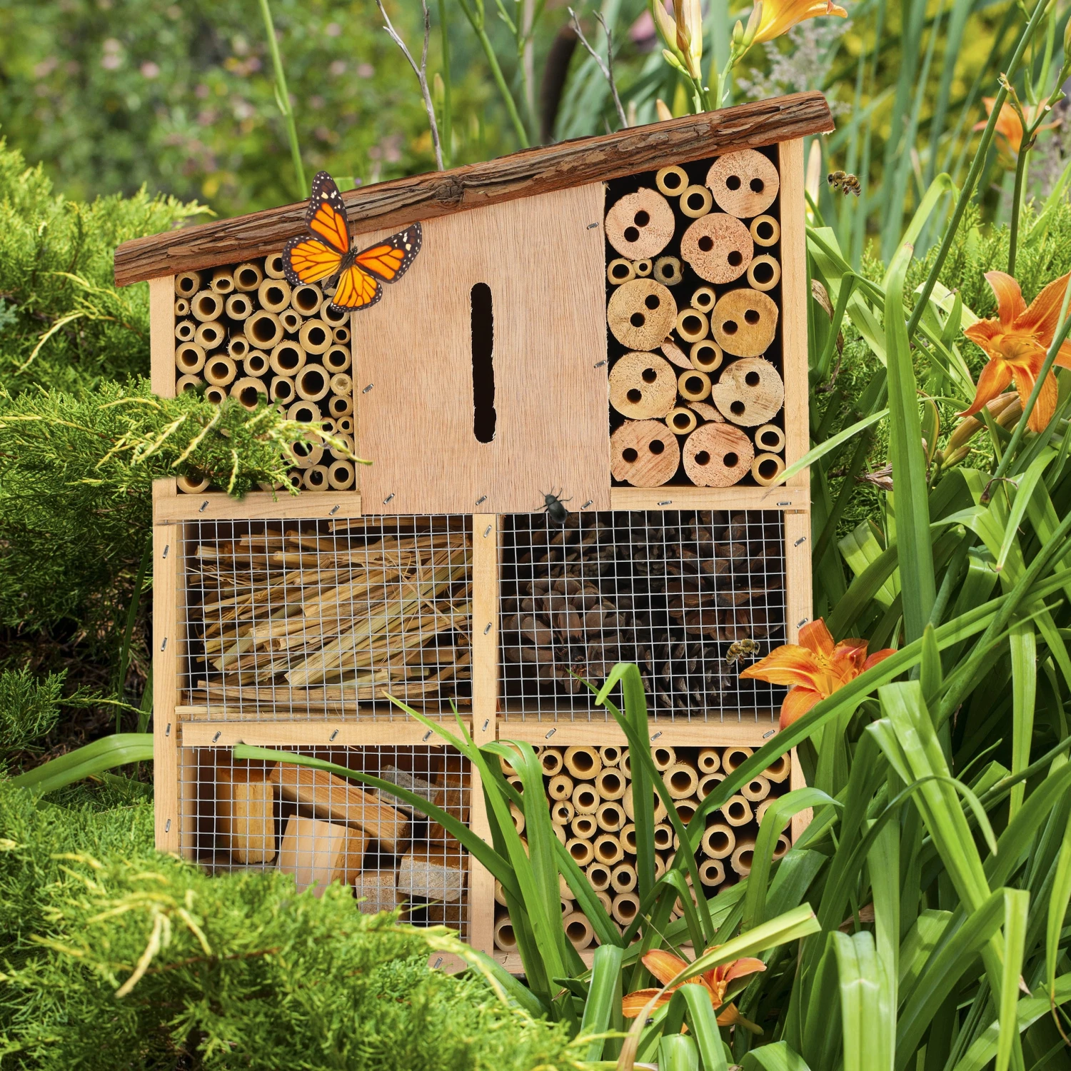 Insektenhotel In Natur - (B)27,5 X (H)34 X (T)8 Cm 7 Insektenhotel In Natur - (B)27,5 X (H)34 X (T)8 Cm – Bild 5