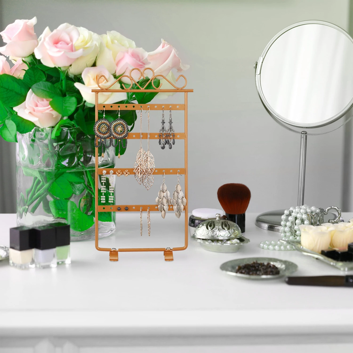 Ohrringhalter In Bronze - (B)16,5 X (H)30,5 X (T)6,5 Cm 4 Ohrringhalter In Bronze - (B)16,5 X (H)30,5 X (T)6,5 Cm – Bild 2