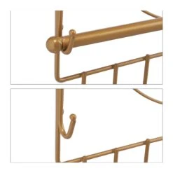 Schmuckhalter In Gold - (B)36,5x (H)30 X (T)3,5 Cm -Heimdekoration relaxdays schmuckhalter in gold b 36 5x h 30 x t 3 5 cm 5