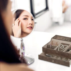 Schmuckkästchen In Braun - (B)34 X (H)13 X (T)31 Cm -Heimdekoration relaxdays schmuckkastchen in braun b 34 x h 13 x t 31 cm 2