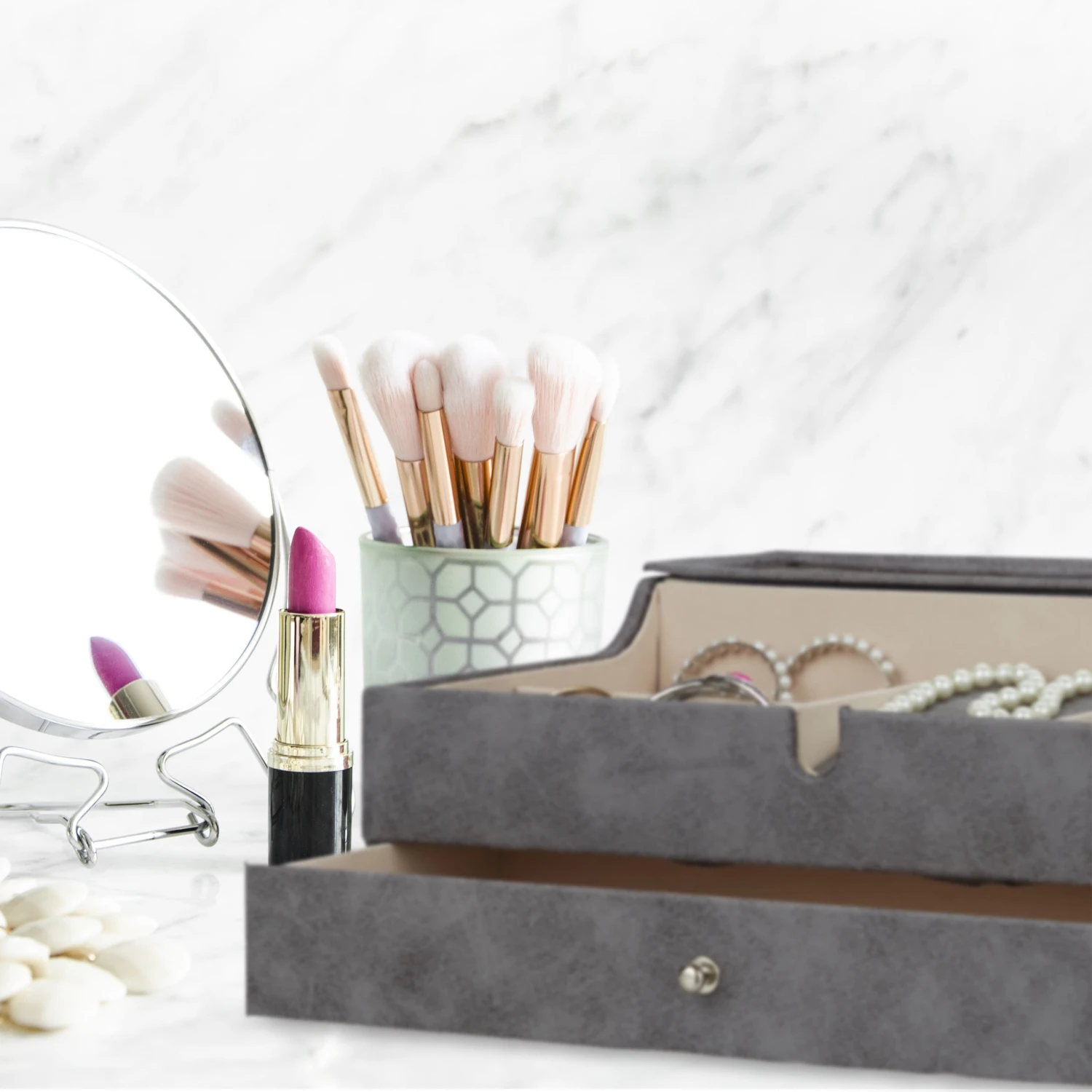 Schmuckkästchen In Grau - (B)34 X (H)13 X (T)31 Cm 4 Schmuckkästchen In Grau - (B)34 X (H)13 X (T)31 Cm – Bild 2