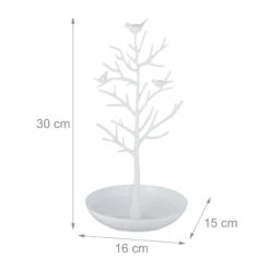 Schmuckständer "Baum" In Weiß -Heimdekoration relaxdays schmuckstander baum in weiss 3