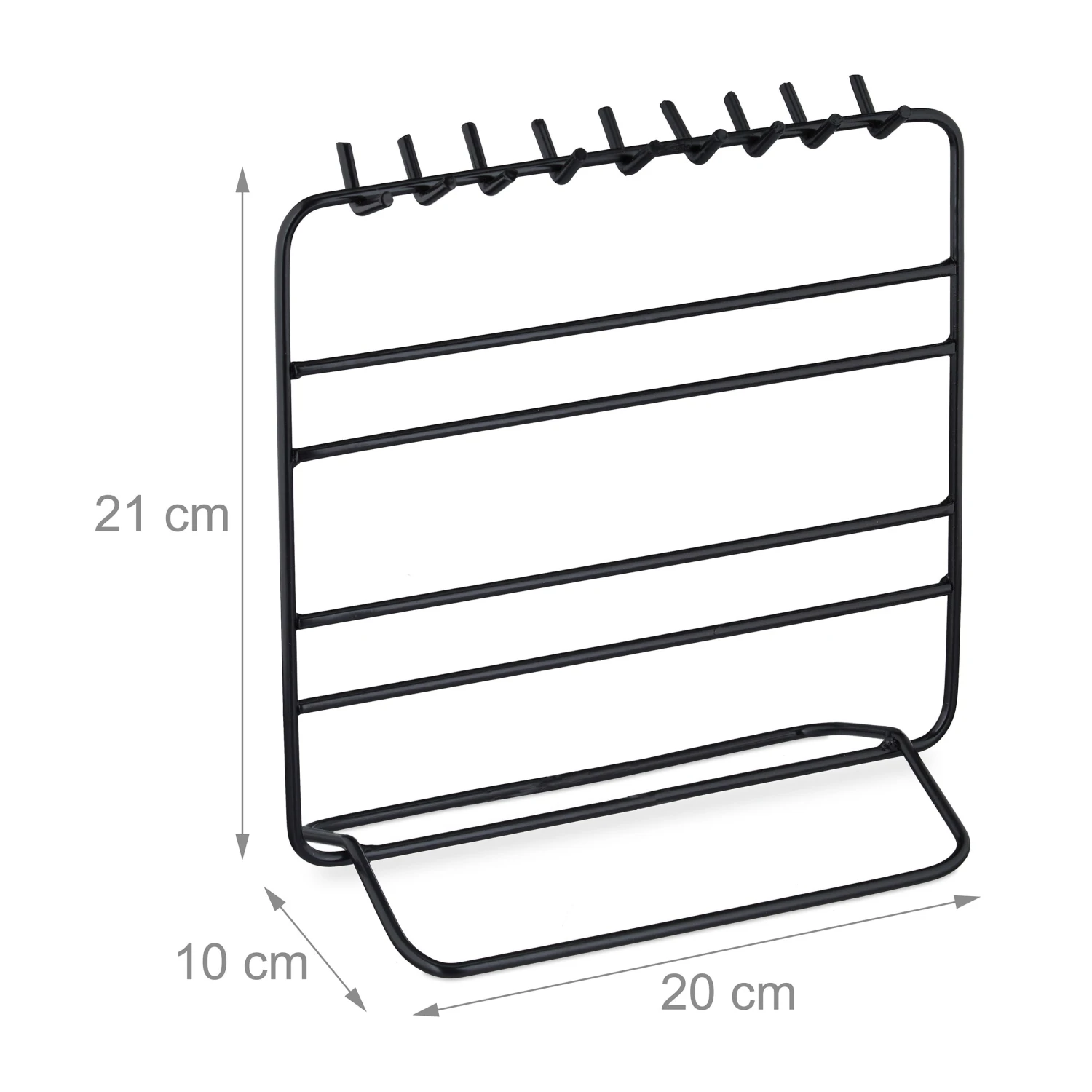 Schmuckständer In Schwarz - (B)20x (H)21 X (T)10 Cm 6 Schmuckständer In Schwarz - (B)20x (H)21 X (T)10 Cm – Bild 4