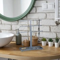 Schmuckständer In Silber - (B)31 X (H)40 X (T)11 Cm -Heimdekoration relaxdays schmuckstander in silber b 31 x h 40 x t 11 cm 4