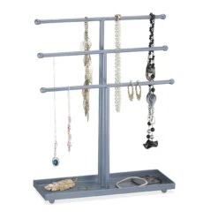 Schmuckständer In Silber - (B)31 X (H)40 X (T)11 Cm -Heimdekoration relaxdays schmuckstander in silber b 31 x h 40 x t 11 cm 7