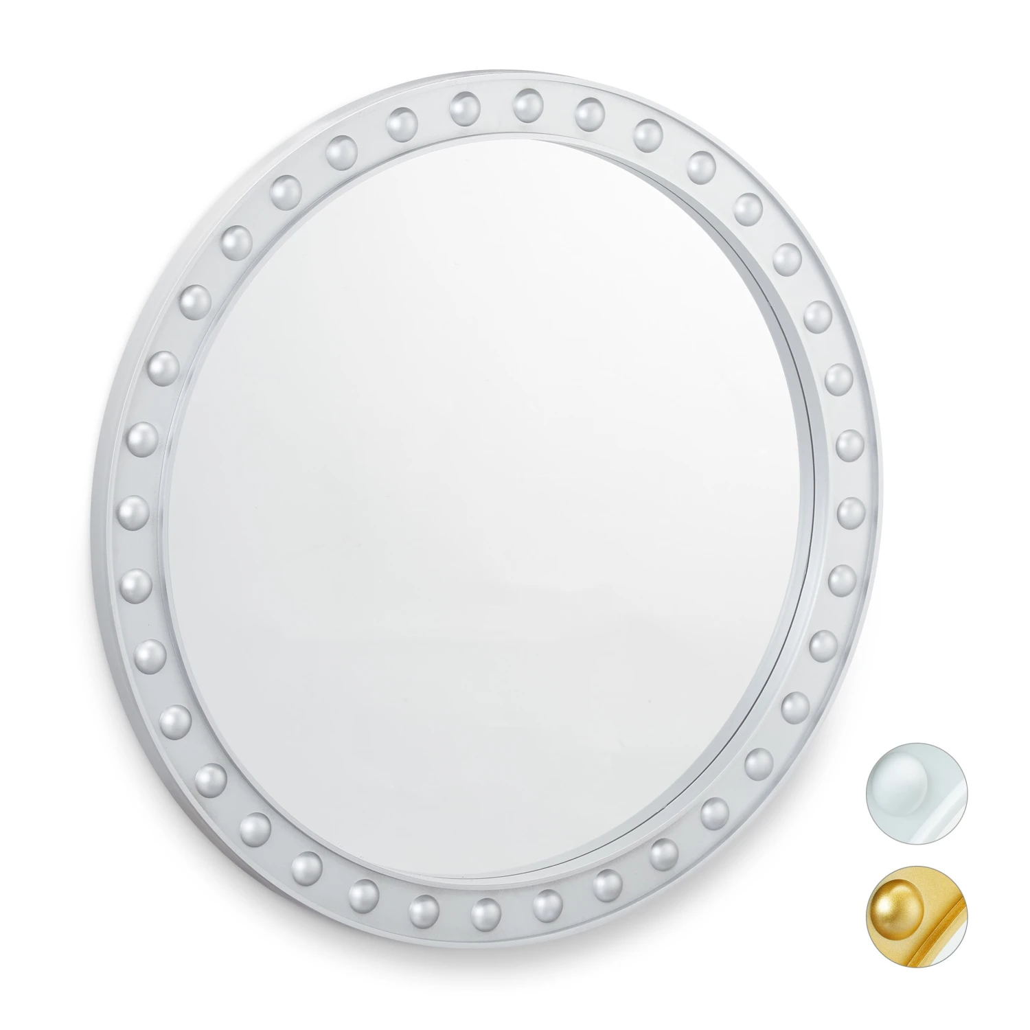 Wandspiegel In Silber - Ø 50,5 Cm 3 Wandspiegel In Silber - Ø 50,5 Cm