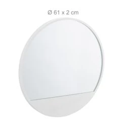 Wandspiegel In Weiß - Ø 61 Cm -Heimdekoration relaxdays wandspiegel in weiss o 61 cm 3
