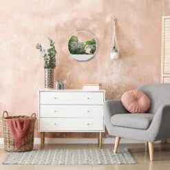 Wandspiegel In Weiß - Ø 61 Cm -Heimdekoration relaxdays wandspiegel in weiss o 61 cm 4