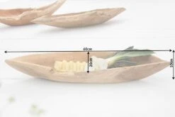Holzschale NATURE BOAT In Natur - 60 X 10 X 20cm -Heimdekoration riess ambiente de holzschale nature boat in natur 60 x 10 x 20cm 8
