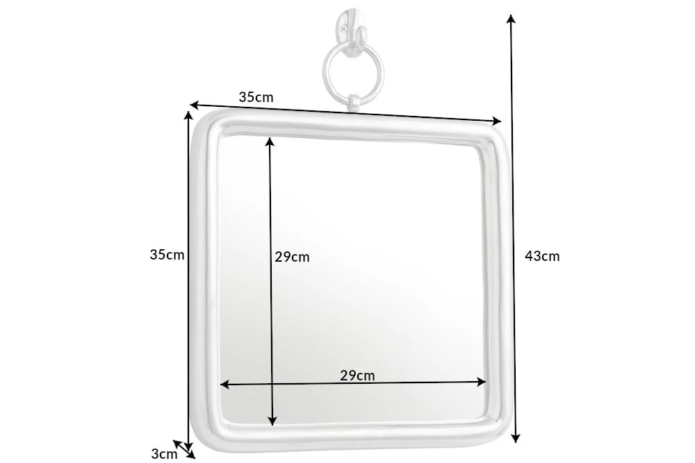 Wandspiegel PORTRAIT In Silber - 35 X 43 X 3cm 10 Wandspiegel PORTRAIT In Silber - 35 X 43 X 3cm – Bild 8
