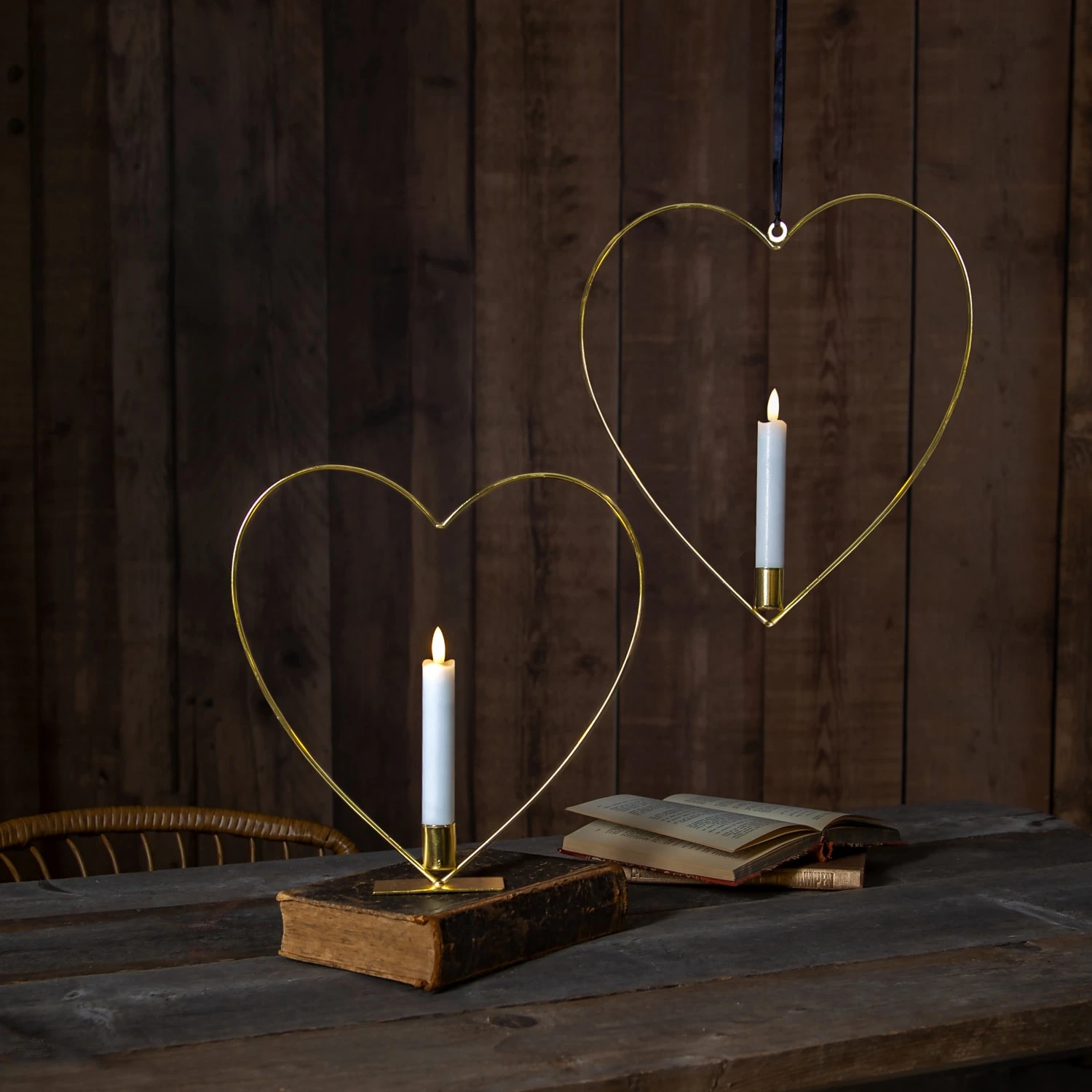 Star Trading Dekoherz Mit LED Stabkerze Hängender Kerzenhalter H: 28,5cm In Gold 9 Star Trading Dekoherz Mit LED Stabkerze Hängender Kerzenhalter H: 28,5cm In Gold – Bild 7