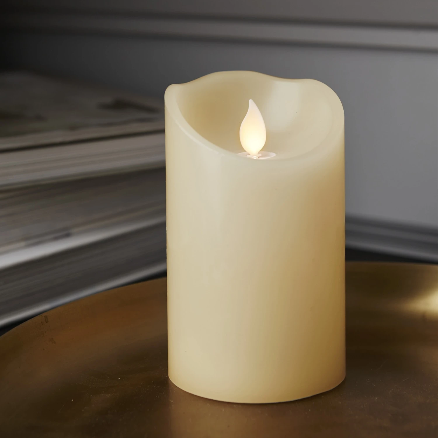 Star Trading LED Kerze Twinkle Echtwachs In Creme - H: 12,5cm 4 Star Trading LED Kerze Twinkle Echtwachs In Creme - H: 12,5cm – Bild 2