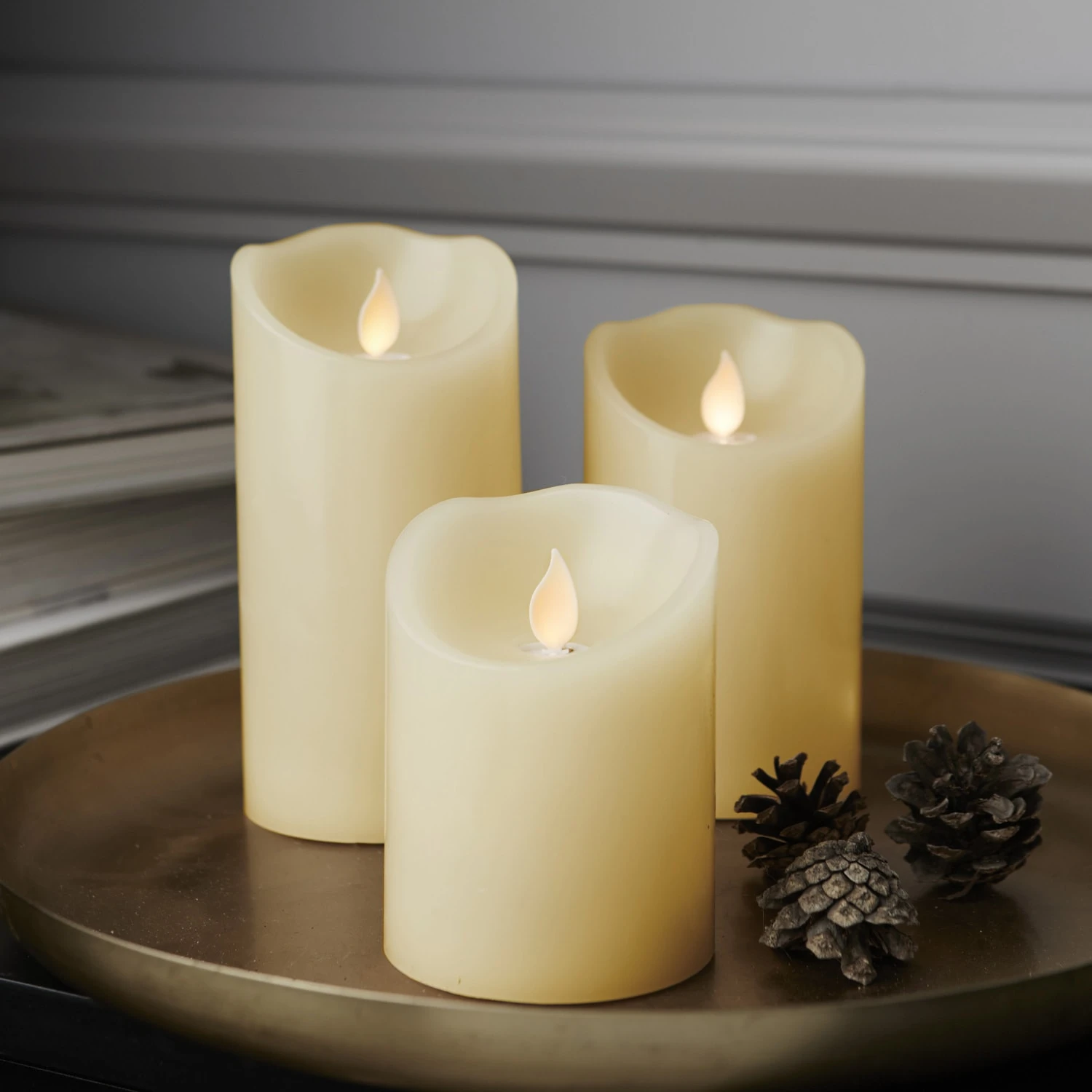 Star Trading LED Kerze Twinkle Echtwachs In Creme - H: 12,5cm 6 Star Trading LED Kerze Twinkle Echtwachs In Creme - H: 12,5cm – Bild 4