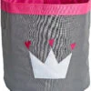 Aufbewahrungskorb Maxi Krone Grau/pink, Mit Tragegriffen, 44 X 44 X 44 Cm 2 Aufbewahrungskorb Maxi Krone Grau/pink, Mit Tragegriffen, 44 X 44 X 44 Cm -Heimdekoration store it aufbewahrungskorb maxi krone grau pink mit tragegriffen 44 x 44 x 44 cm