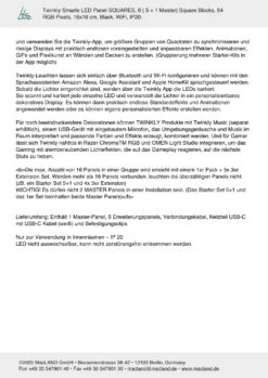 Twinkly Smarte LED Panele SQUARES 6er Starter-Kit (5 + 1 Master) In Bunt - RGB LED 21 Twinkly Smarte LED Panele SQUARES 6er Starter-Kit (5 + 1 Master) In Bunt - RGB LED -Heimdekoration twinkly smarte led panele squares 6er starter kit 5 1 master in bunt rgb led 9