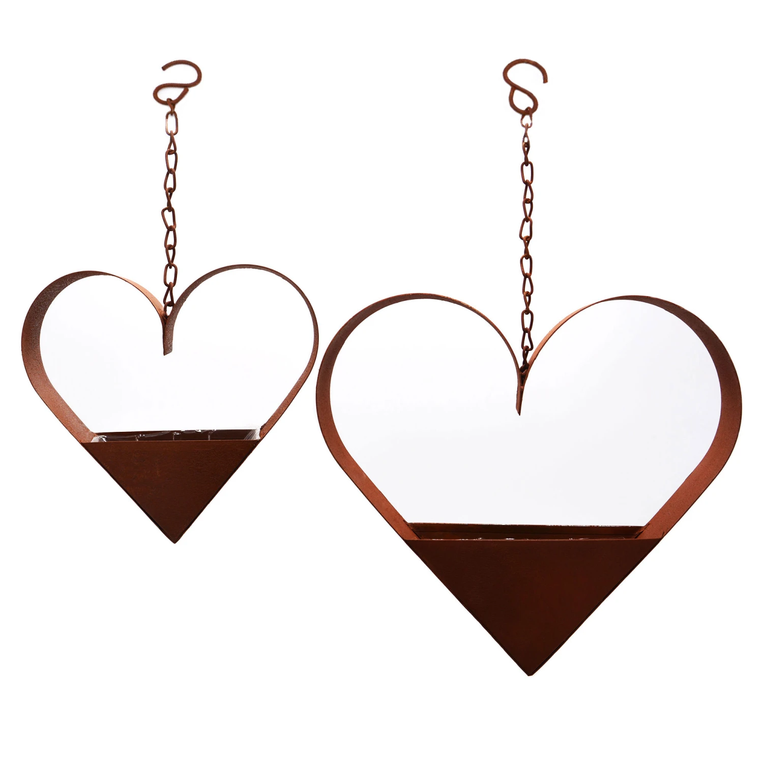 2er Set Deko Herzen Rost Bepflanzbar Zum Aufhängen In Braun 3 2er Set Deko Herzen Rost Bepflanzbar Zum Aufhängen In Braun