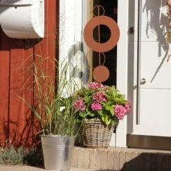 Gartenstecker Rost Stab Mit Kreisen In Braun -Heimdekoration unus gartenstecker rost stab mit kreisen in braun 5