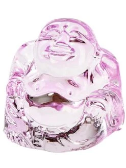 Glücksbringer "Mini-Buddha" In Rosa - (B)3,5 X (H)3 X (T)3 Cm