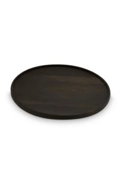 VTwonen Holzteller "Mango Wood Big Black" In Schwarz - 50x2.5cm