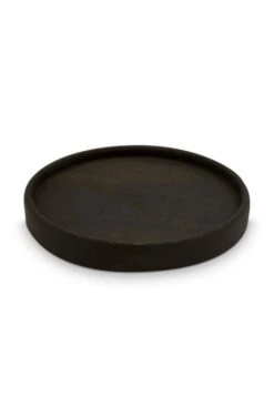 VTwonen Holzteller "Mango Wood Mini Black" In Schwarz - 20x2.5cm