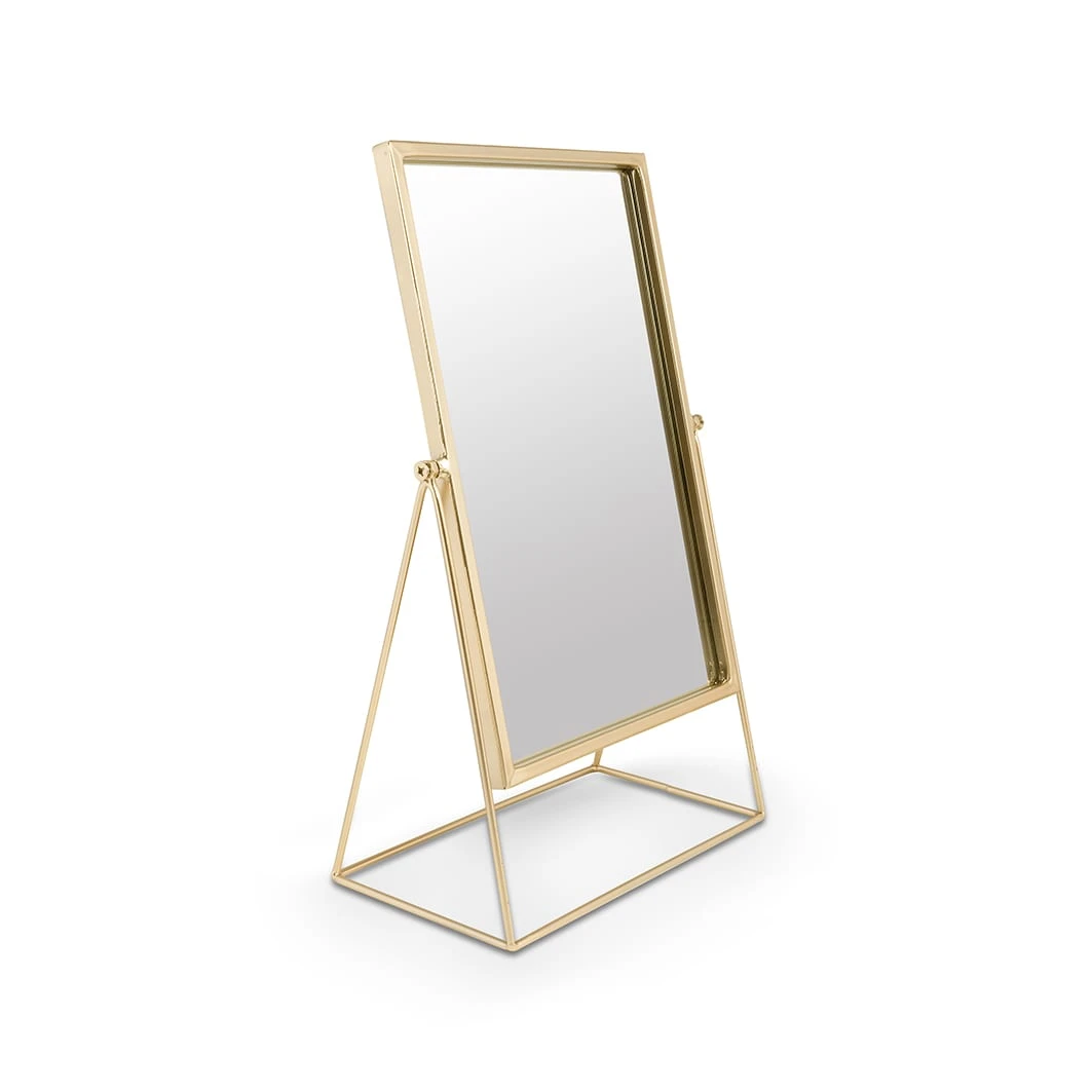 VTwonen Spiegel "Mirror Rectangular On Stand" In Goud - (L) 32 X (B) 56 X (H) 17cm 5 VTwonen Spiegel "Mirror Rectangular On Stand" In Goud - (L) 32 X (B) 56 X (H) 17cm – Bild 3