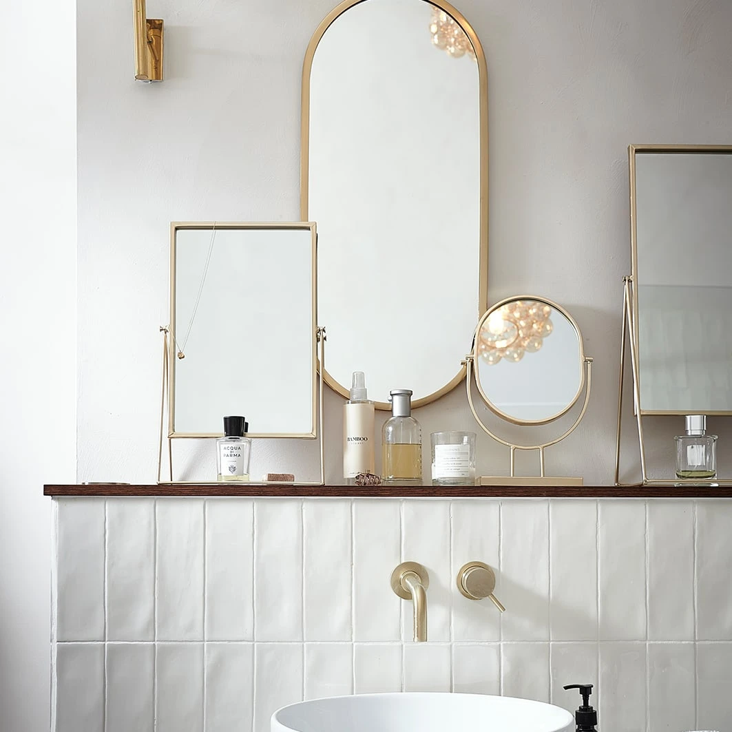 VTwonen Spiegel "Mirror Rectangular On Stand" In Goud - (L) 32 X (B) 56 X (H) 17cm 7 VTwonen Spiegel "Mirror Rectangular On Stand" In Goud - (L) 32 X (B) 56 X (H) 17cm – Bild 5