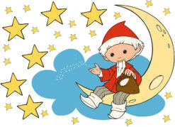 Wandtattoo Sandmännchen, Mond Und Sterne, 25-tlg.