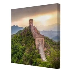 Leinwandbild - Die Unendliche Mauer Von China In Grün -Heimdekoration wallart leinwandbild die unendliche mauer von china in grun 5